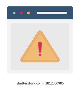 
 Blocked website flat vector icon which can easily modify or edit
