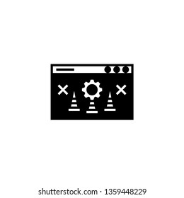 Blocked website glyph icon
