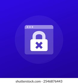 blocked website icon, transparent design