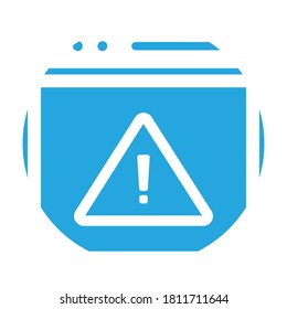 
 Blocked website white glyph with color background vector icon which can easily modify or edit
