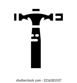 bloqueo del vector de icono de glifo martillo. señal de martillo de bloqueo. ilustración de símbolo aislado