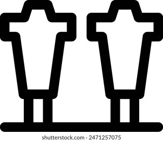 blocking icon. Thin Linear Style Design Isolated On White Background
