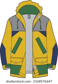 BLOCKING JACKET FOR MEN AND BOYS WEAR VECTOR