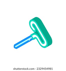 blocking pins knitting wool isometric icon vector. blocking pins knitting wool sign. isolated symbol illustration