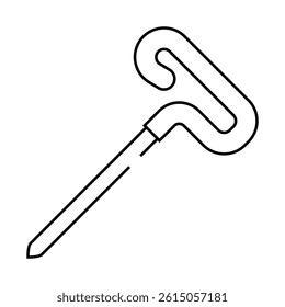 blocking pins knitting wool line icon vector. blocking pins knitting wool sign. isolated contour symbol black illustration
