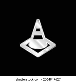 Blockierendes, silbernes Symbol auf der Straße