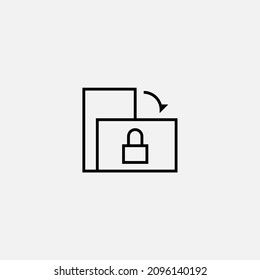 Blocking rotate icon sign vector,Symbol, logo illustration for web and mobile