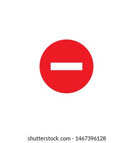 blocking Stop Icon vector template