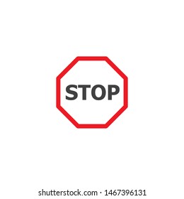 blocking Stop Icon vector template