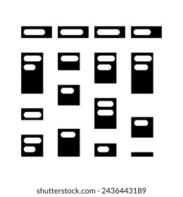 blocking time management glyph icon vector. blocking time management sign. isolated symbol illustration