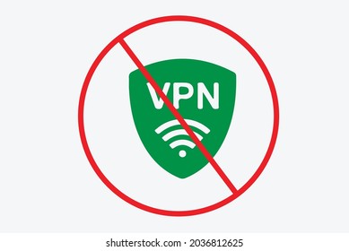 blocking of VPN services icon vector design