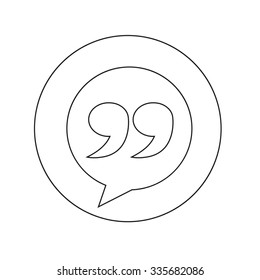 Blockquote sign icon Illustration
