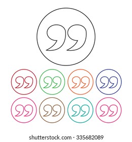 Blockquote sign icon Illustration