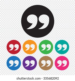 Blockquote sign icon Illustration