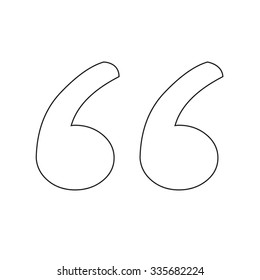 Blockquote sign icon Illustration