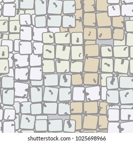 Blocks of 9 uneven quadrangles located chaotically form an interesting pattern. Checkered texture with random order.