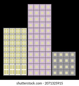 bloques de ilustración vectorial de apartamento