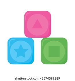 blocks baby toy isolated icon