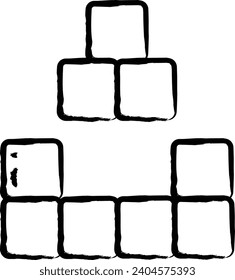 Blocks Building hand drawn vector illustration