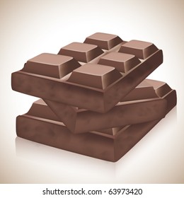 Blocks of chocolate