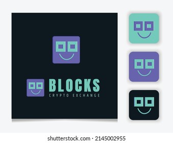 Bloquea la marca de la empresa y el logotipo para la empresa de desarrollo de tecnología y web. Conjunto de identidad de marca creativa. Plantilla de logotipo de vectores con plantilla de tarjeta de visita. Eps 10 totalmente editable y personalizable. 