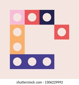 Blocks construction toys vector illustration