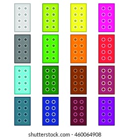 blocks constructor vector set on the white background