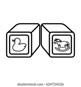 blocks cubes toy icon