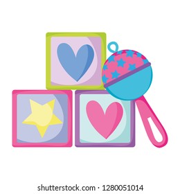 blocks cubes toys icon