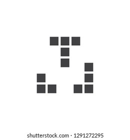 Blocks game vector icon. filled flat sign for mobile concept and web design. Brick pieces game simple solid icon. Symbol, logo illustration. Pixel perfect vector graphics