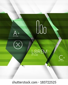 Blockiert geometrischen abstrakten Hintergrund mit Infografik-Optionen