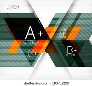 Blocks geometric abstract background with infographic options