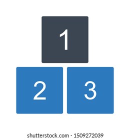 blocks glyph colour vector icon