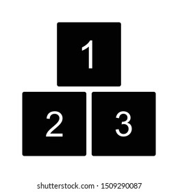 blocks glyph flat vector icon