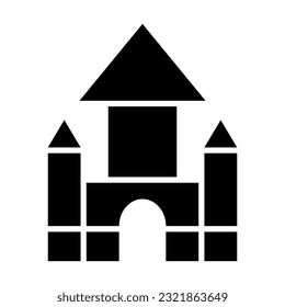 Blocks House Vector Glyph Icon For Personal And Commercial Use.
