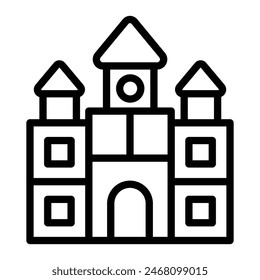 Blöcke Haus Vektorgrafik Line Icon Design