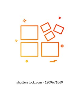 Blocks icon design vector