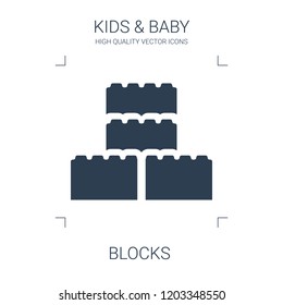 blocks icon. high quality filled blocks icon on white background. from kids baby collection flat trendy vector blocks symbol. use for web and mobile