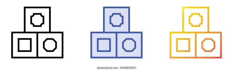 Bloquea el icono. Diseño de estilo de relleno lineal, azul y degradado aislado sobre fondo blanco