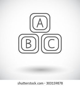 Blocks icon. Thin line flat vector related icon for web and mobile applications. It can be used as - logo, pictogram, icon, infographic element. Vector Illustration. 