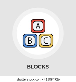 Blocks icon vector. Flat icon isolated on the white background. Editable EPS file. Vector illustration.