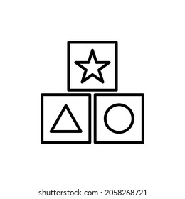 blocks icon vector. illustration vecctor of blocks.