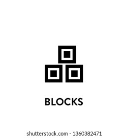 blocks icon vector. blocks sign on white background. blocks icon for web and app