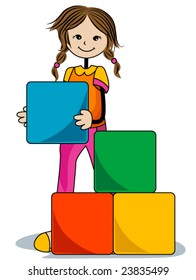 Blocks Kid - Vector
