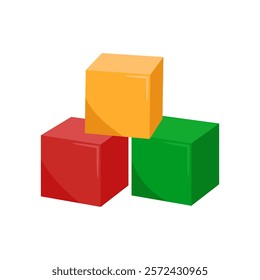 Blocks, Kindergarten Isolated Vector Illustration