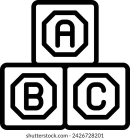 blocks line icon illustration vector
