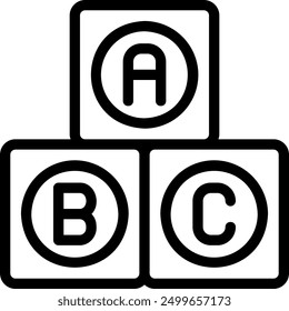blocks line icon illustration vector