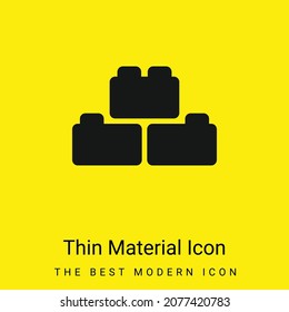 Bloquea un icono de material amarillo brillante mínimo