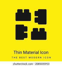 Blocks minimal bright yellow material icon