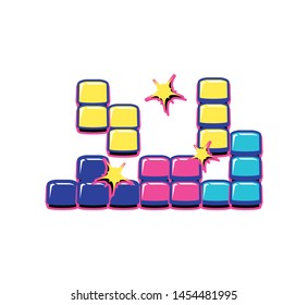 blocks puzzle retro video game